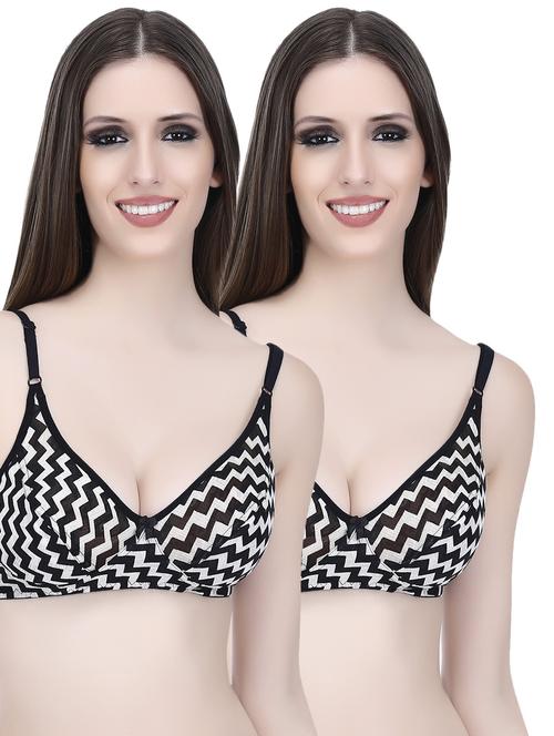 set of 2 multicolored printed bras - 14749266 - Standard Image - 0