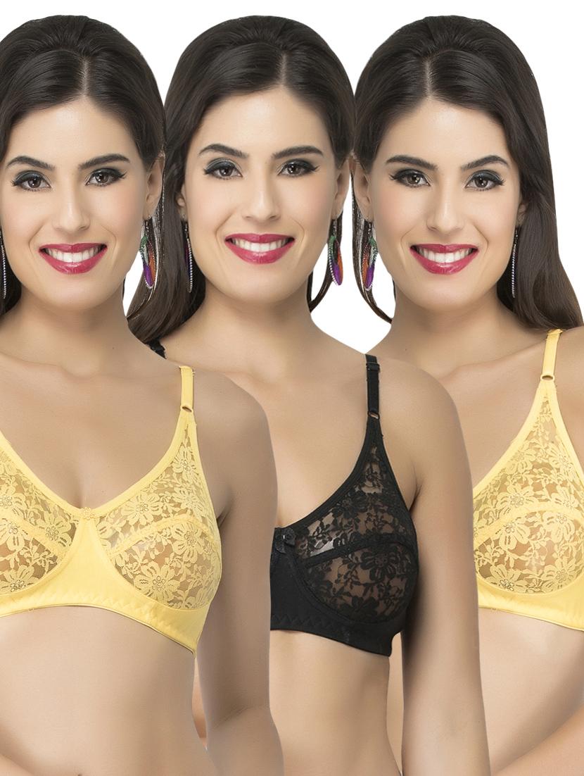 set of 3 floral lace minimizer bra - 14750994 - Zoom Image - 0