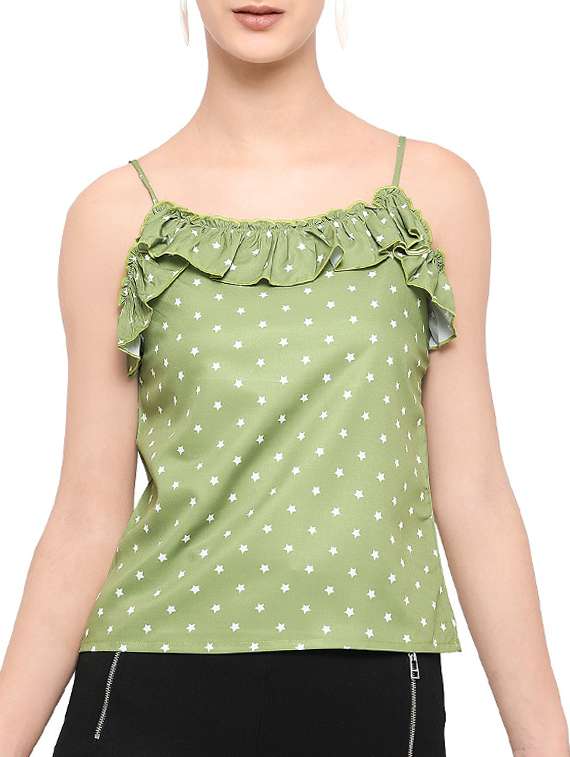 women's straight shoulder strap top