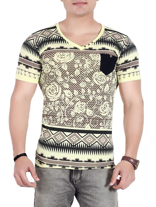 yellow cotton t-shirt - 14755978 - Standard Image - 0