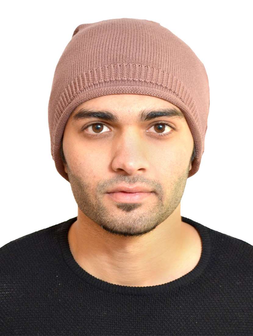 Buy online Pink Wool Winter Cap from Accessories for Men by 513