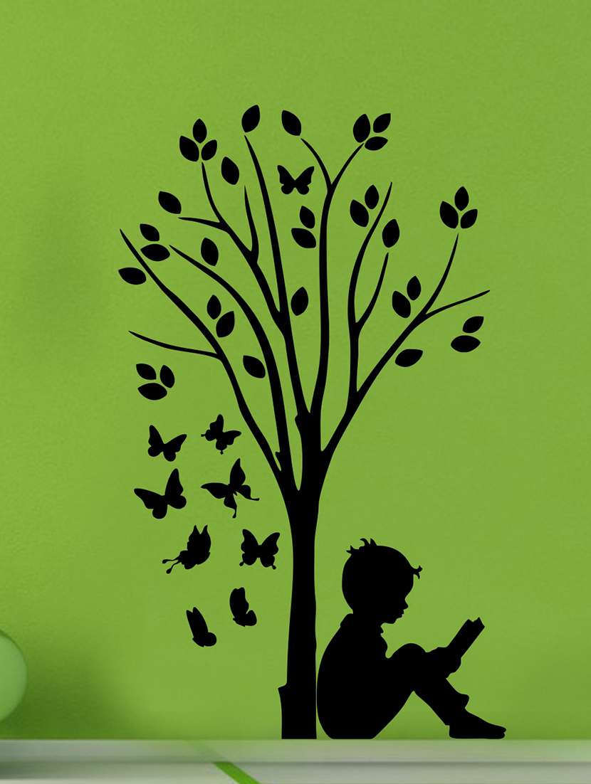 child with tree wall sticker