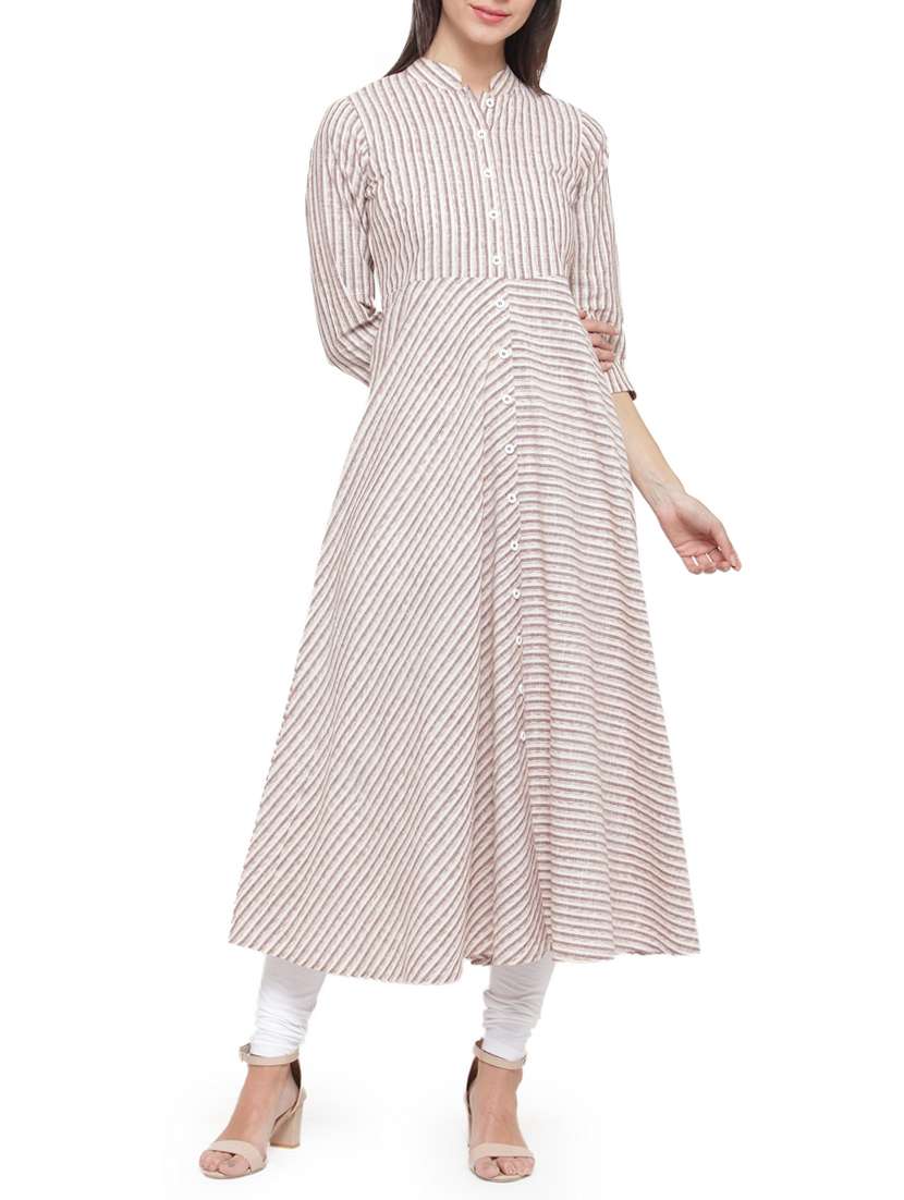 purple khadi flared kurta