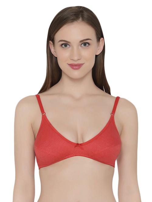 red cotton blend bra - 14760150 - Standard Image - 0