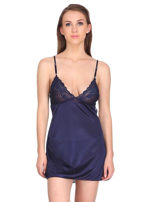 blue polyester babydoll - 14760332 - Standard Image - 0