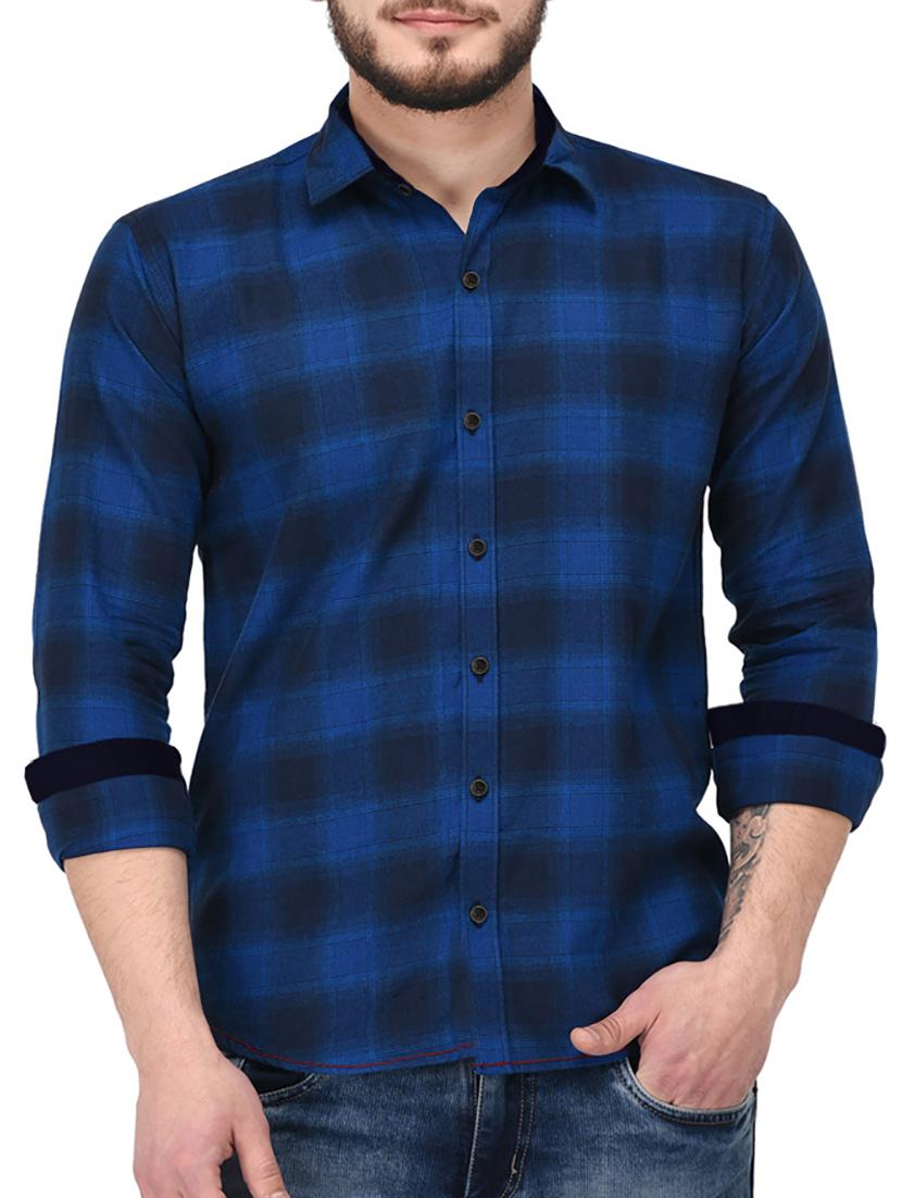 light blue cotton casual shirt - 14766869 - Zoom Image - 0