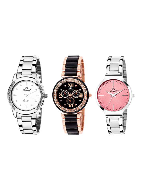 Buy online Adamo Analog Dial Women's Watch Set Of (325-806-816