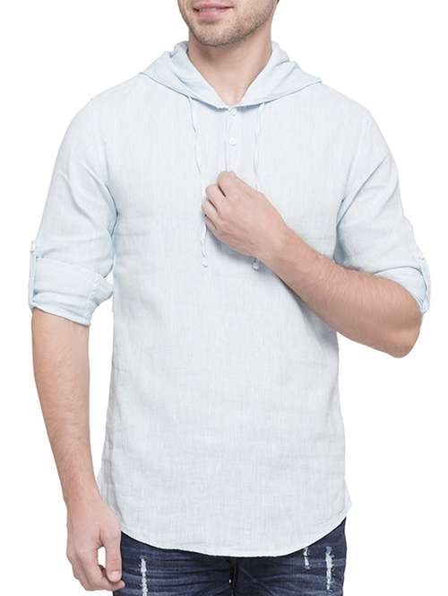 light blue cotton casual shirt - 14770448 - Standard Image - 0