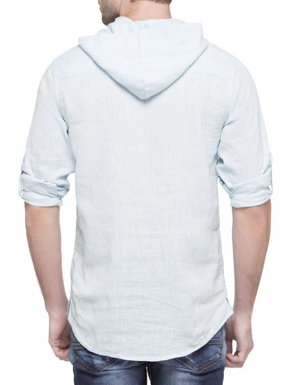 light blue cotton casual shirt - 14770448 - Standard Image - 3