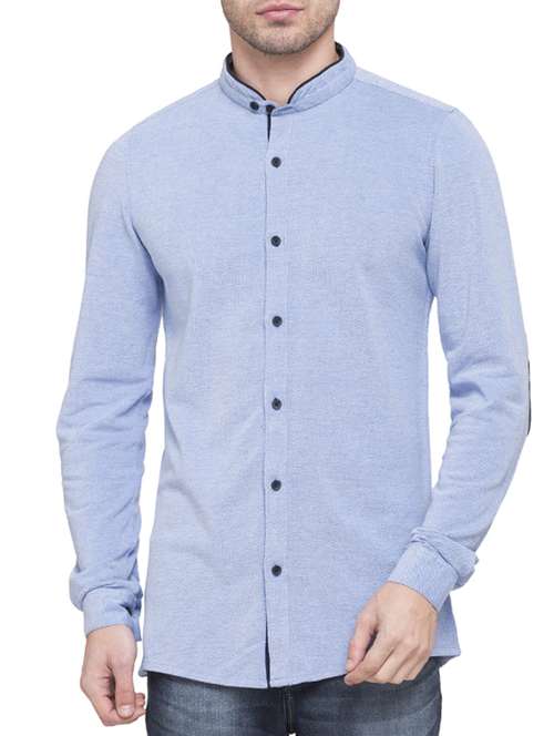 light blue cotton casual shirt - 14770452 - Standard Image - 0