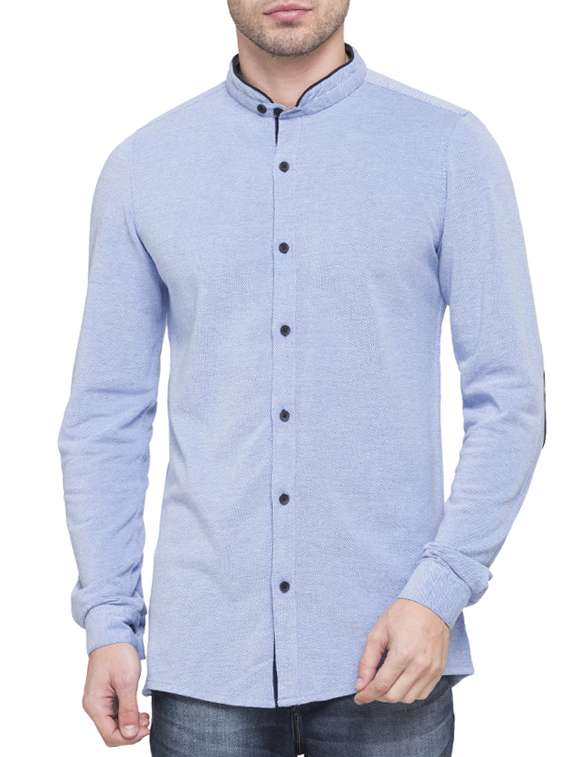 light blue cotton casual shirt - 14770452 - Zoom Image - 0
