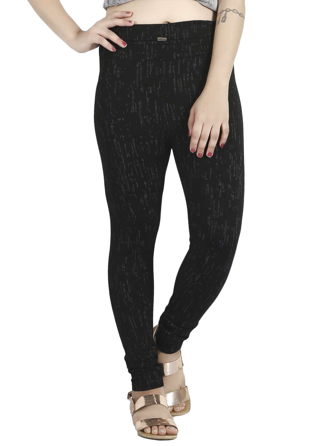 black cotton jegging