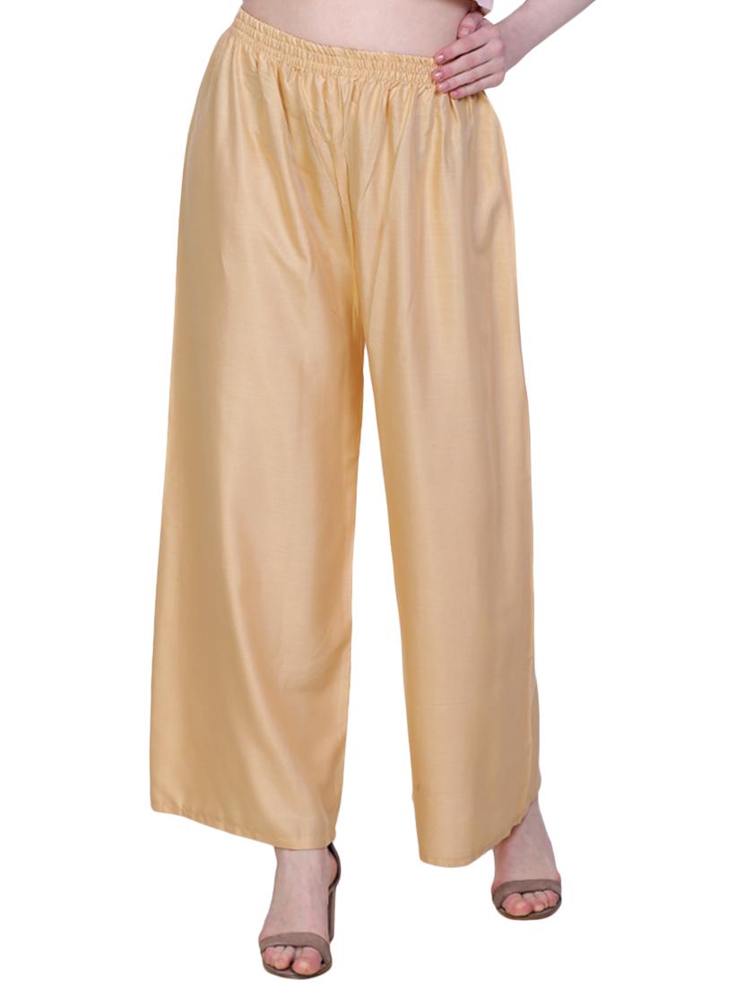 yellow solid palazzo - 14773620 - Zoom Image - 0