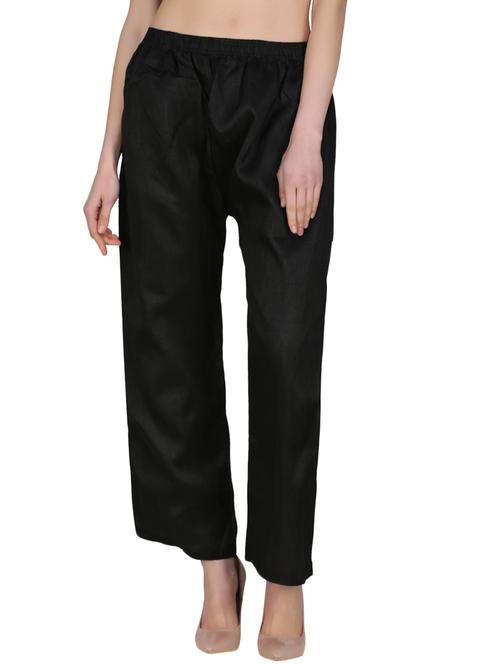 black solid palazzo - 14773632 -  Standard Image - 0