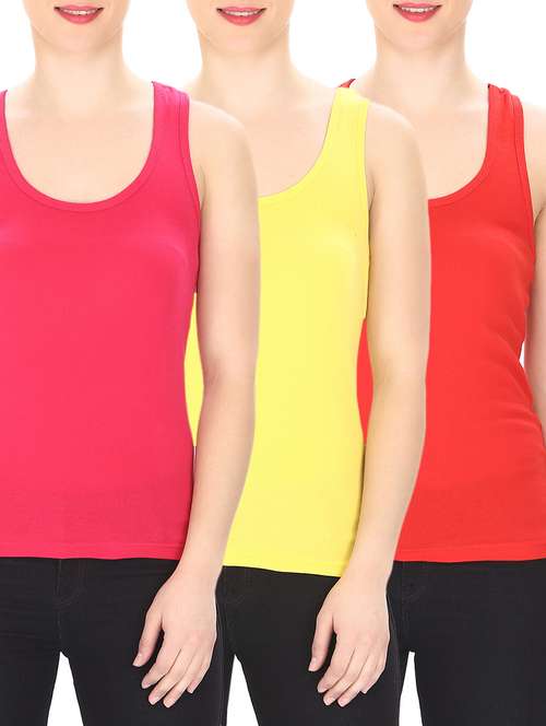 set of 3 multi colored tank tee - 14774849 -  Standard Image - 0