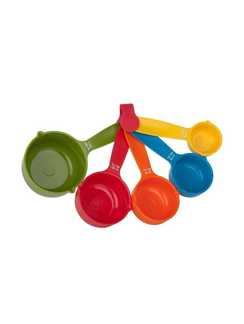 multicolor round measuring spoons set