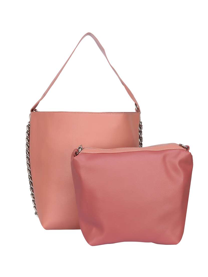 pink leatherette  regular handbag