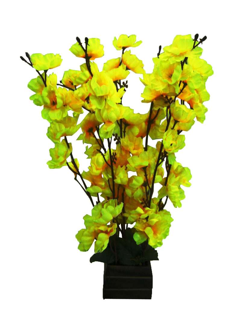 loxiaa artificial yellow blossom with pot
