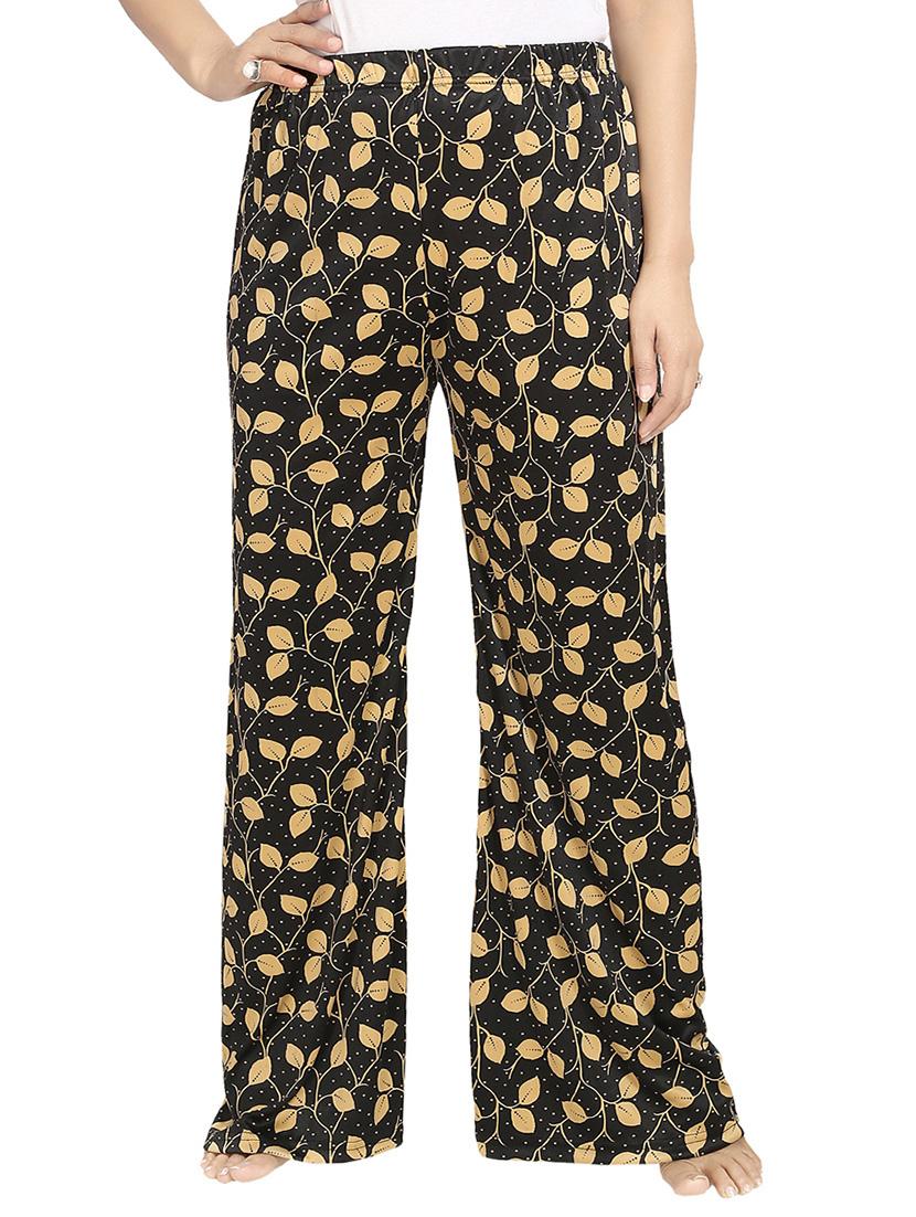 black printed pajama - 14779794 -  Zoom Image - 0