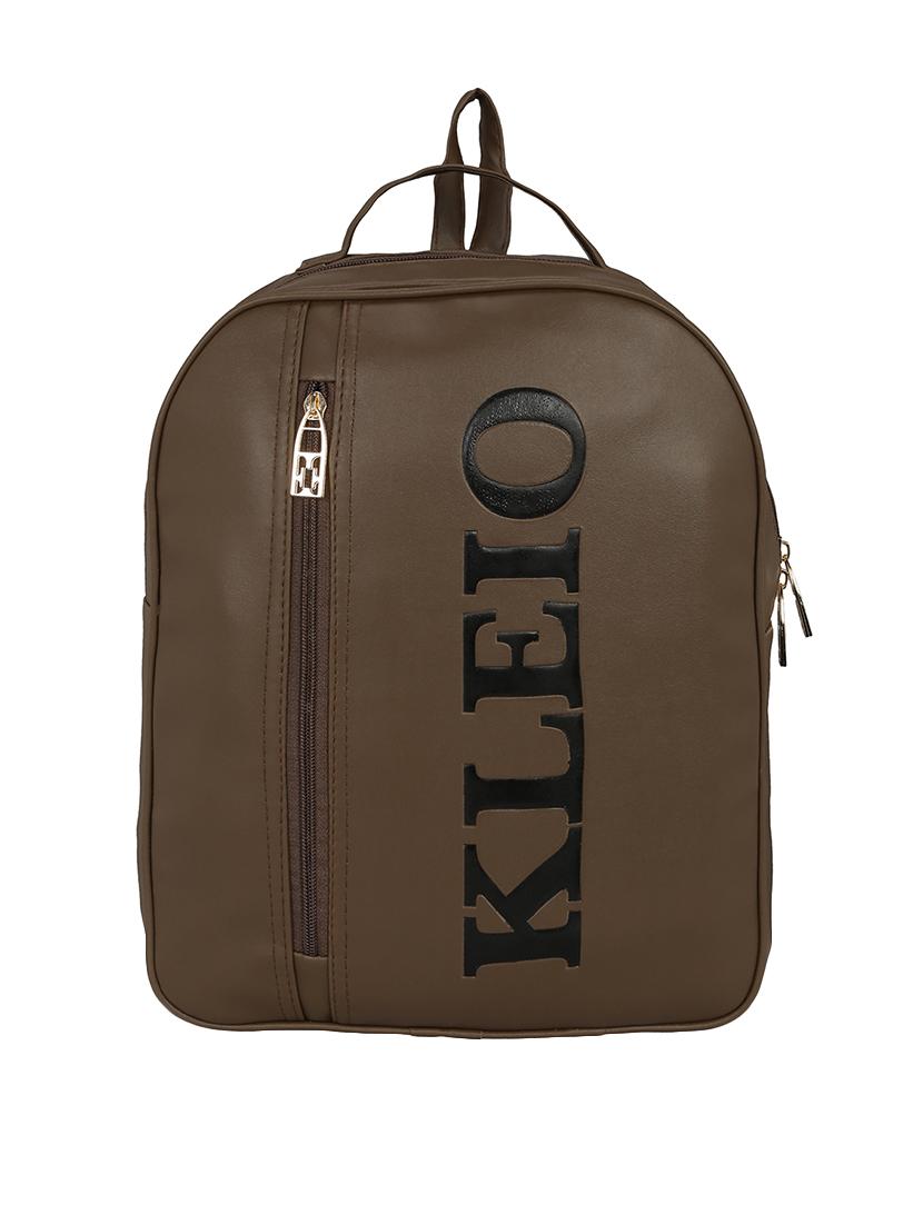 brown leatherette regular backpack - 14782439 -  Zoom Image - 0