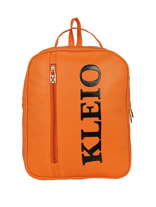 orange leatherette  regular backpack - 14782448 -  Standard Image - 0