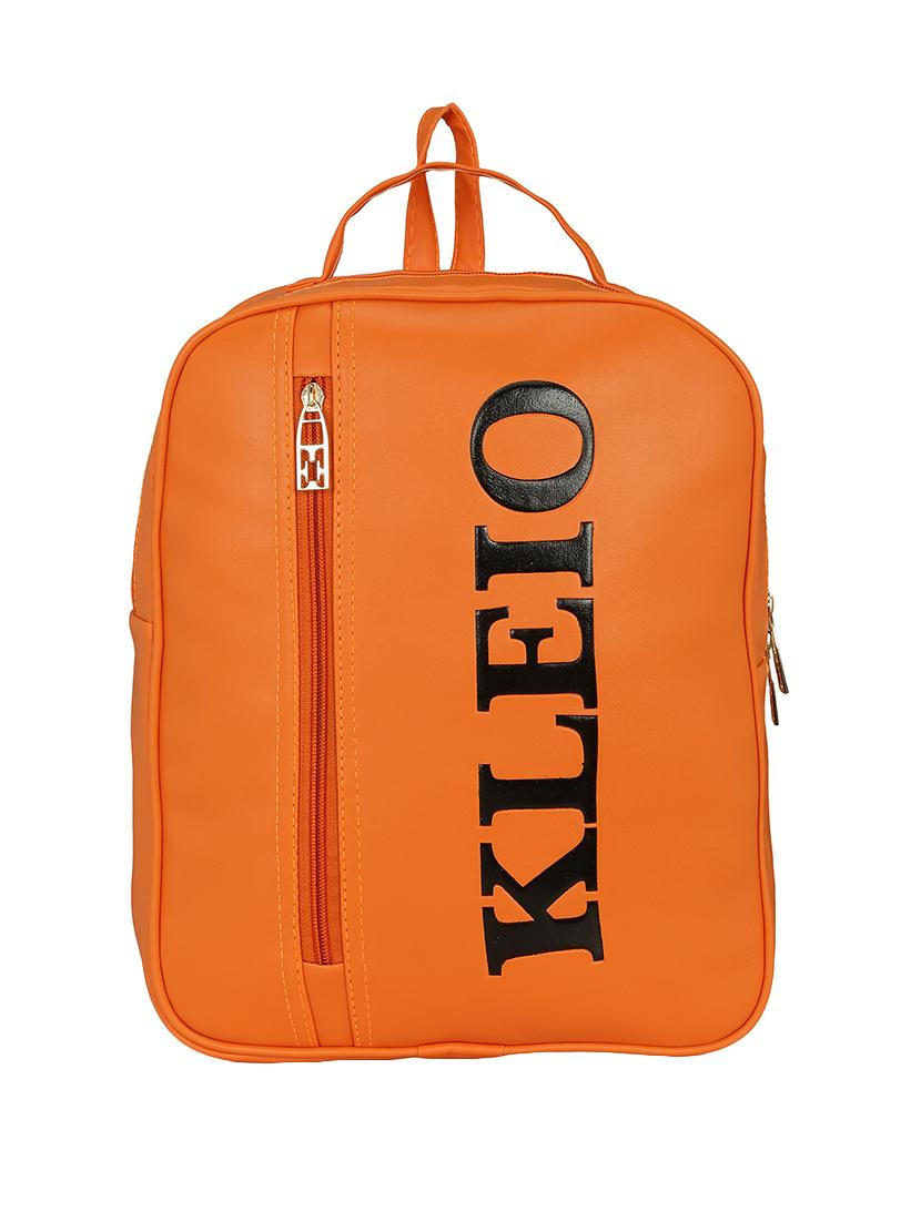 orange leatherette  regular backpack - 14782448 -  Zoom Image - 0