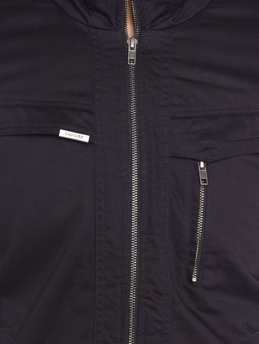 black cotton casual jacket - 14787213 -  Standard Image - 3