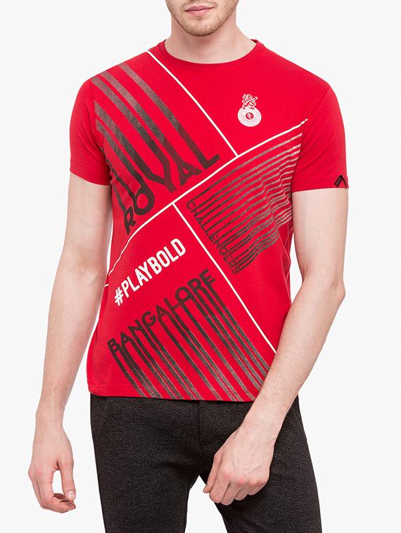 red cotton front print tshirt - 14789547 - Zoom Image - 0