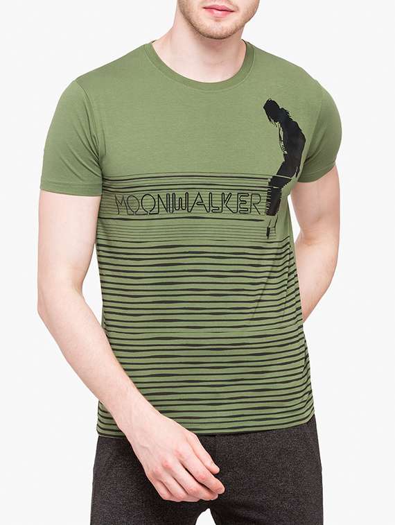 olive green cotton t-shirt - 14789580 -  Zoom Image - 0