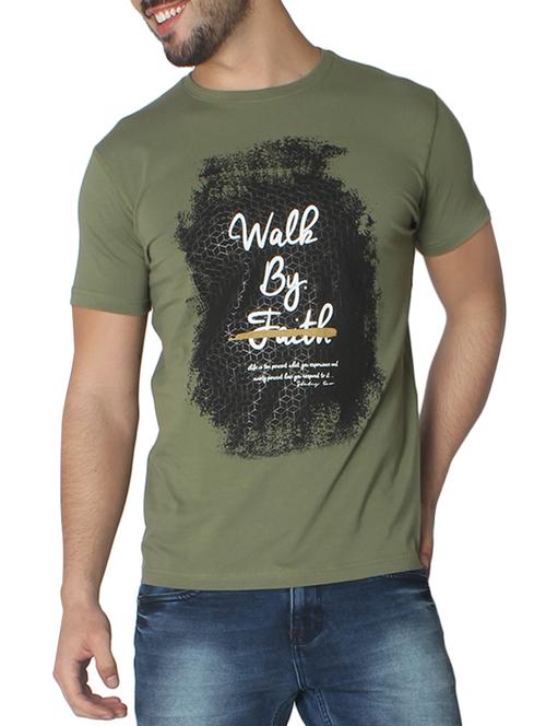 green cotton t-shirt - 14789600 -  Standard Image - 0