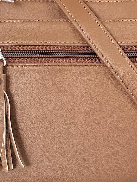 brown leatherette regular sling bag - 14790036 - Standard Image - 3