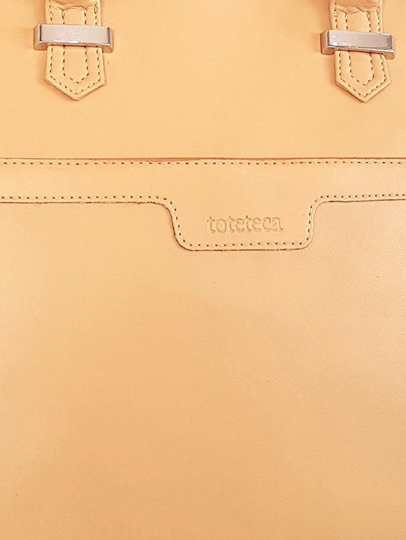 beige leatherette regular handbag - 14790050 - Standard Image - 3