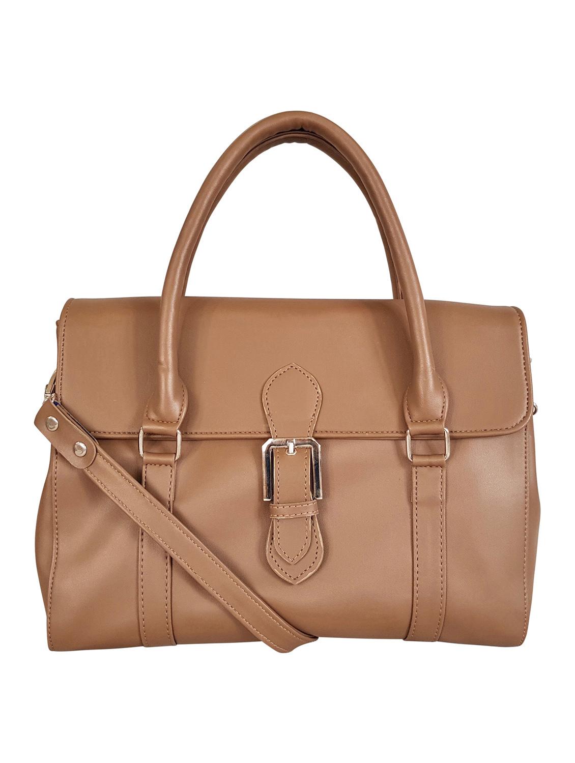 brown  leatherette  regular handbag - 14790081 -  Zoom Image - 0