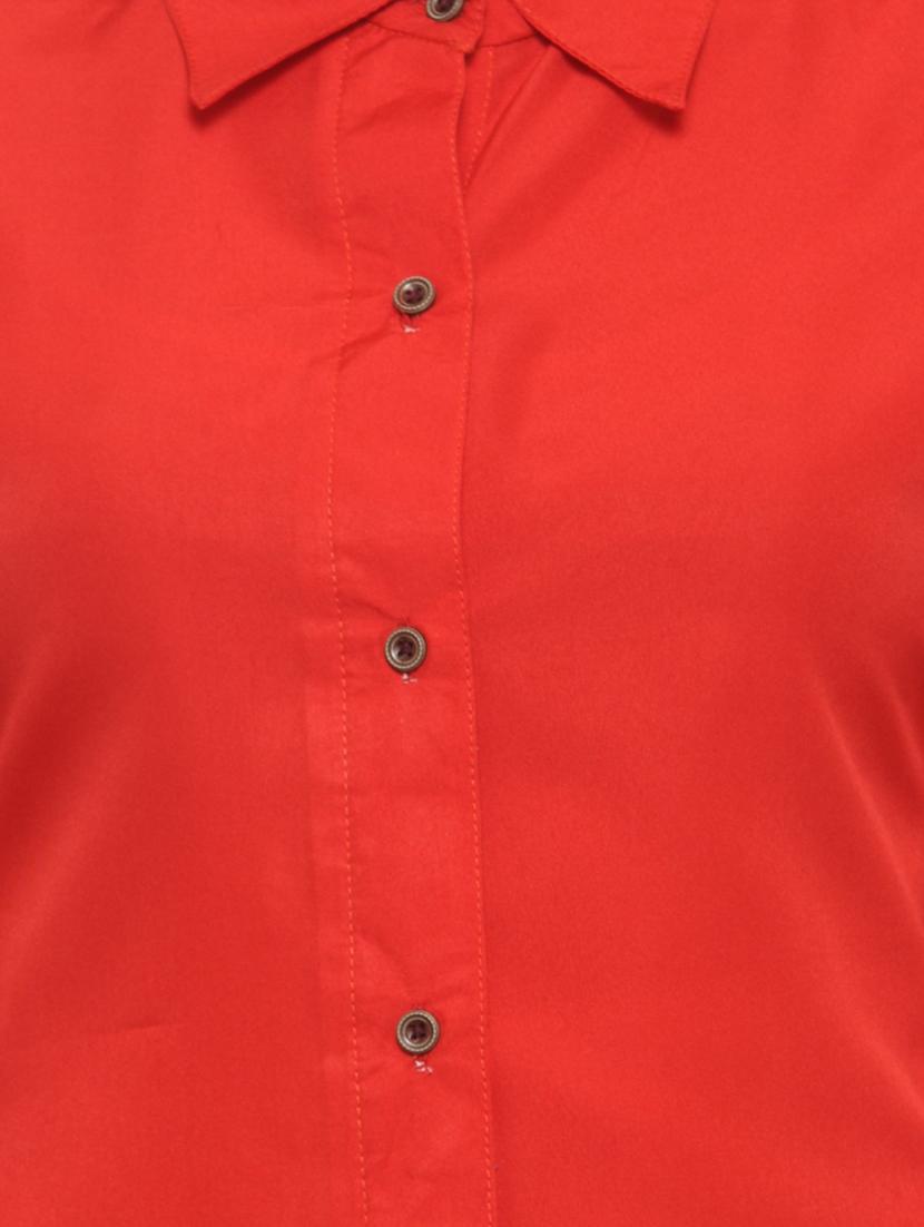 red poly crepe shirt - 14790498 - Standard Image - 3