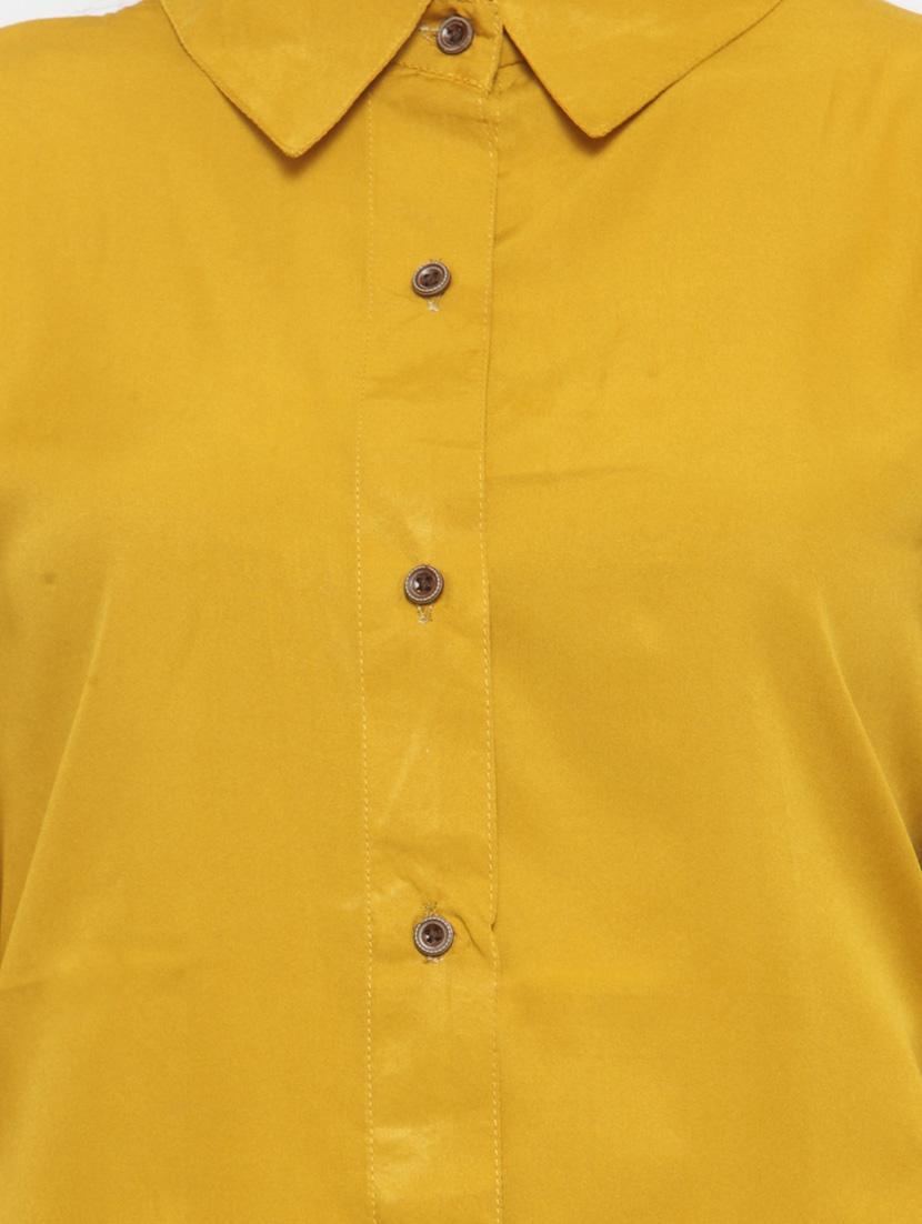 yellow poly crepe shirt - 14790500 - Standard Image - 3
