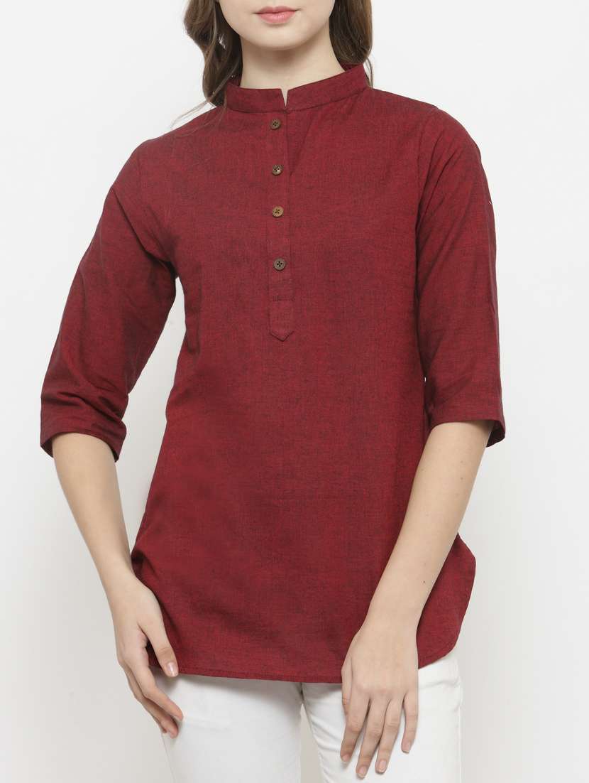 maroon cotton tunic