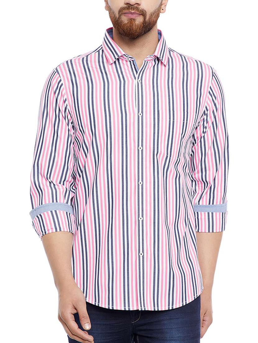 pink cotton casual shirt - 14791385 - Zoom Image - 0