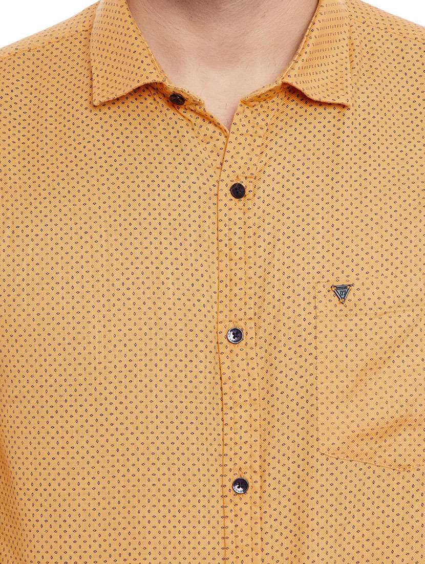 yellow cotton casual shirt - 14791390 -  Standard Image - 3