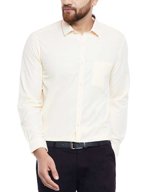 off- white cotton formal shirt - 14791416 - Standard Image - 0