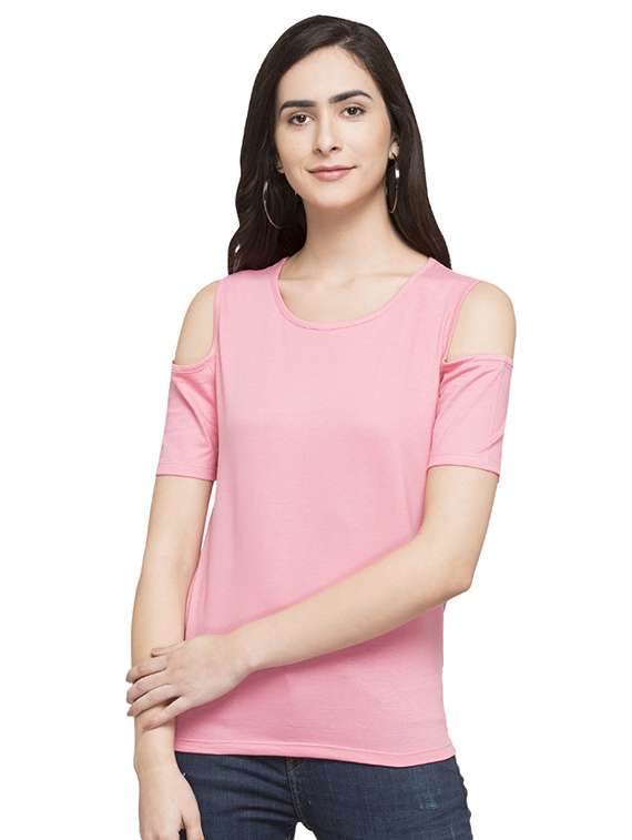 women's straight round neck top