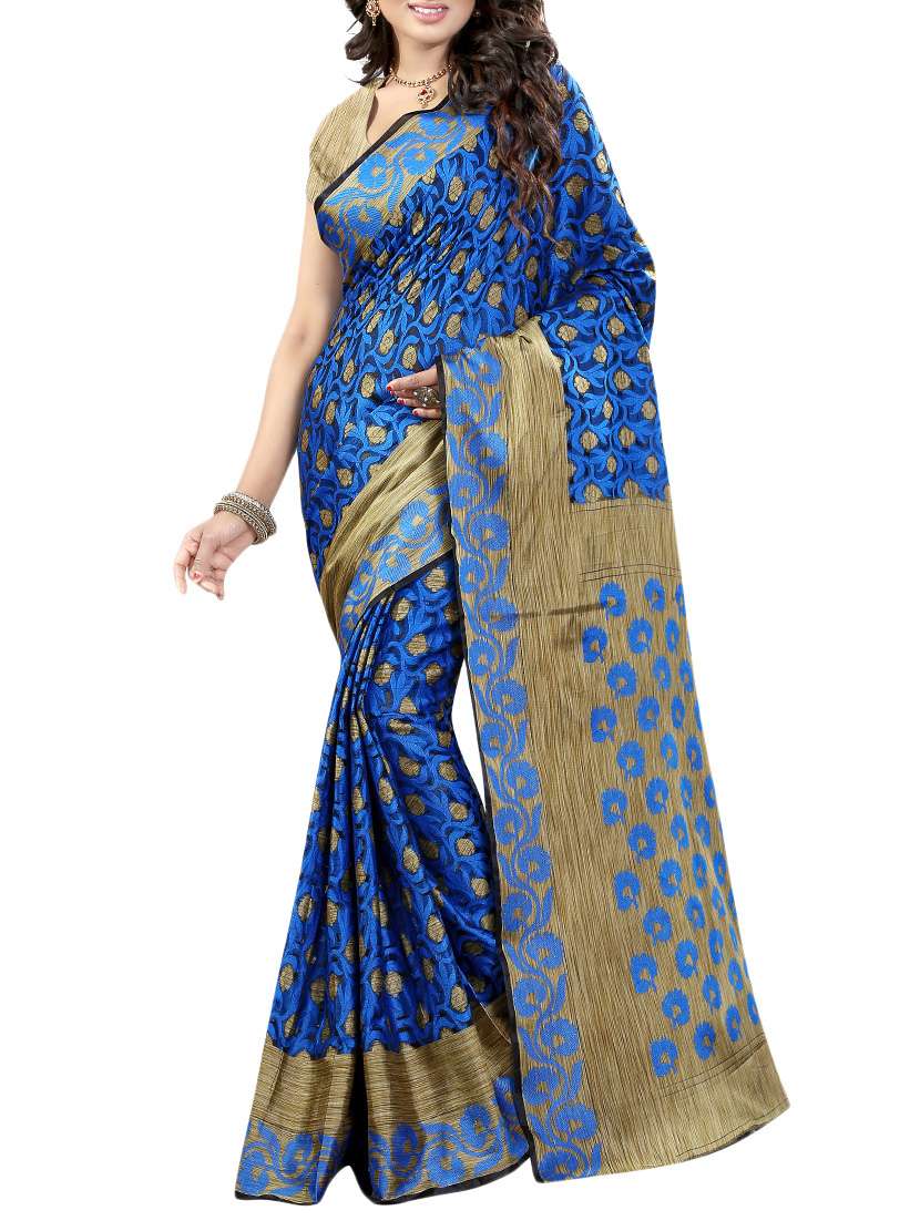 sky blue cotton saree with blouse