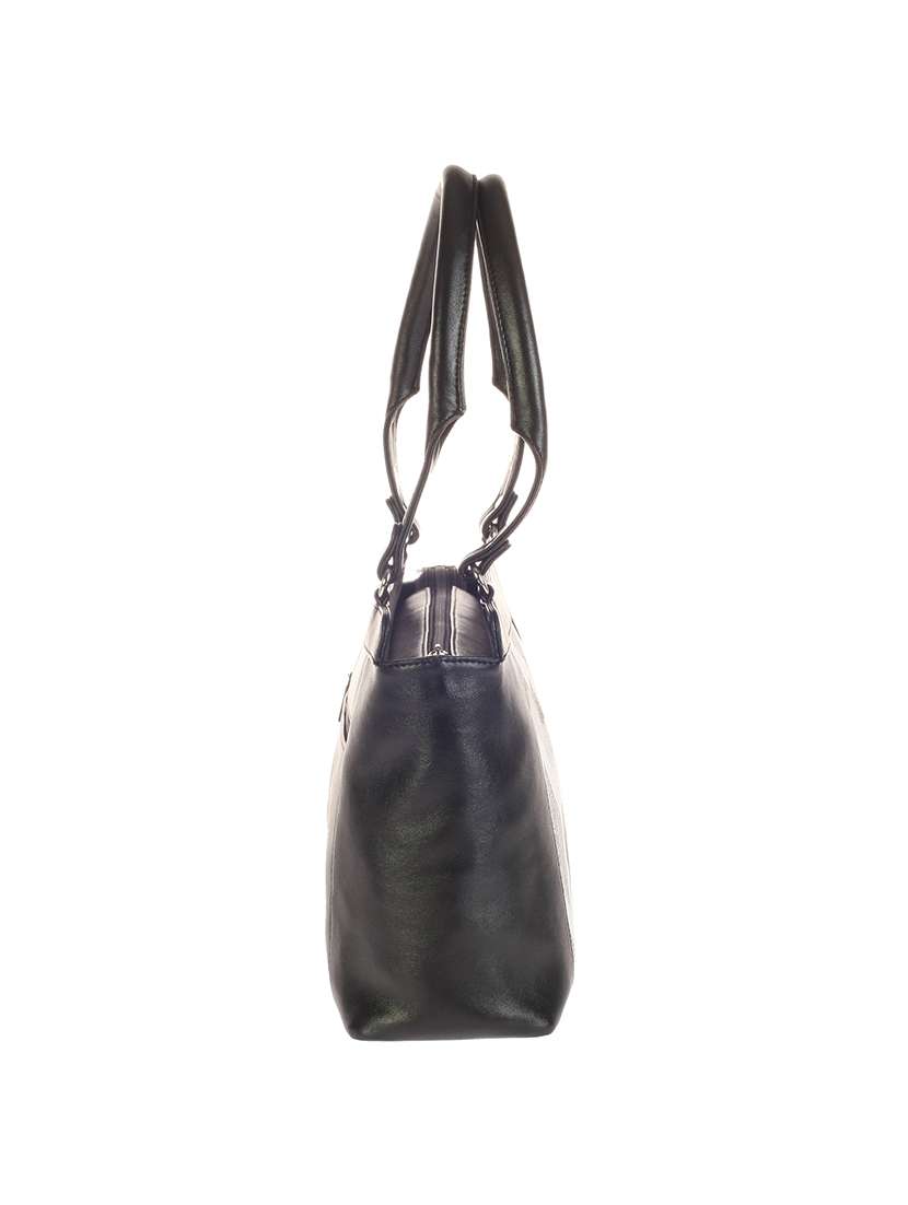 black  leatherette  regular handbag - 14797473 -  Standard Image - 3