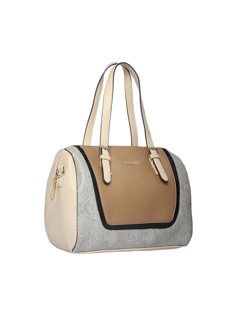 cream leatherette duffel handbag - 14797746 -  Zoom Image - 0