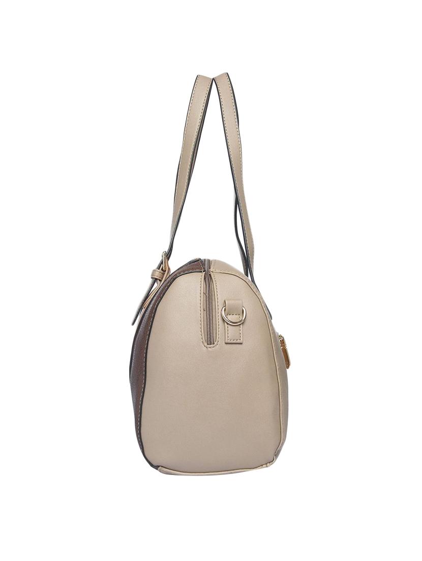grey leatherette duffel handbag - 14797747 - Standard Image - 3