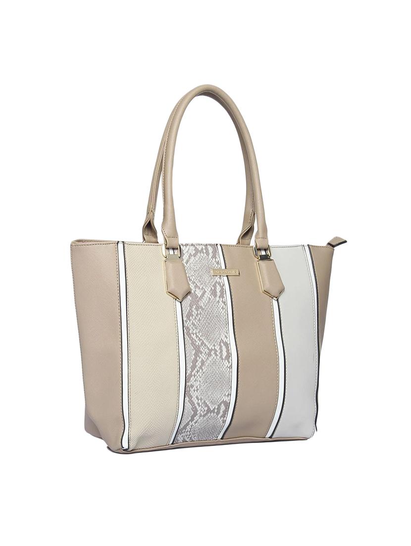 beige leatherette  regular handbag - 14797752 -  Zoom Image - 0