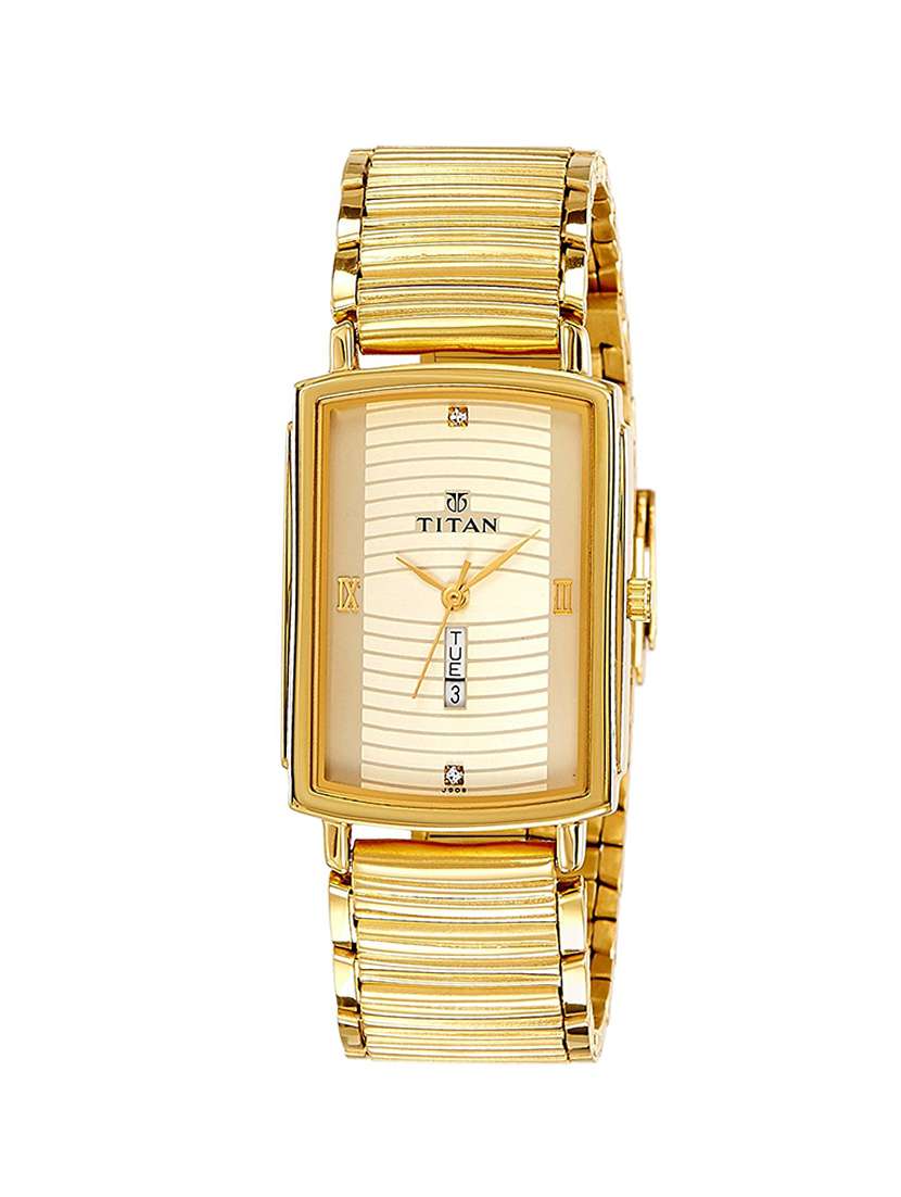 Buy online Titan Karishma Analog Off-white Dial Men's Watch