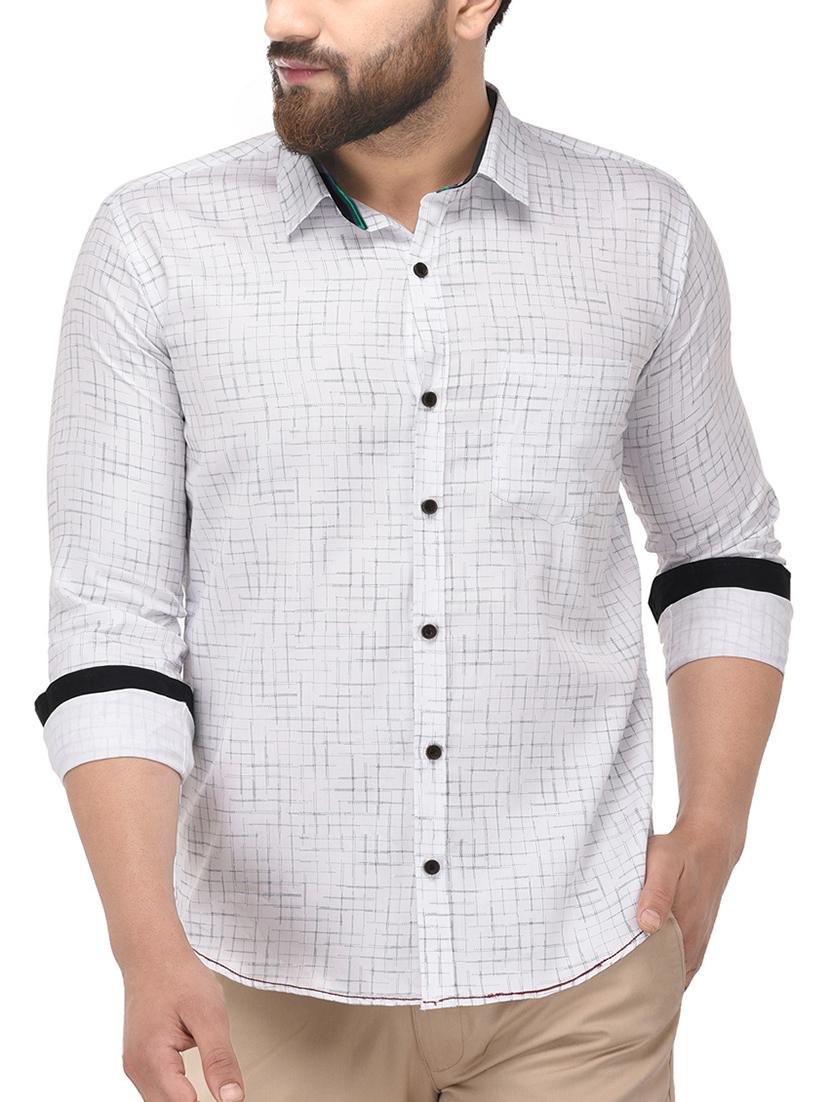 white cotton casual shirt - 14804667 - Zoom Image - 0