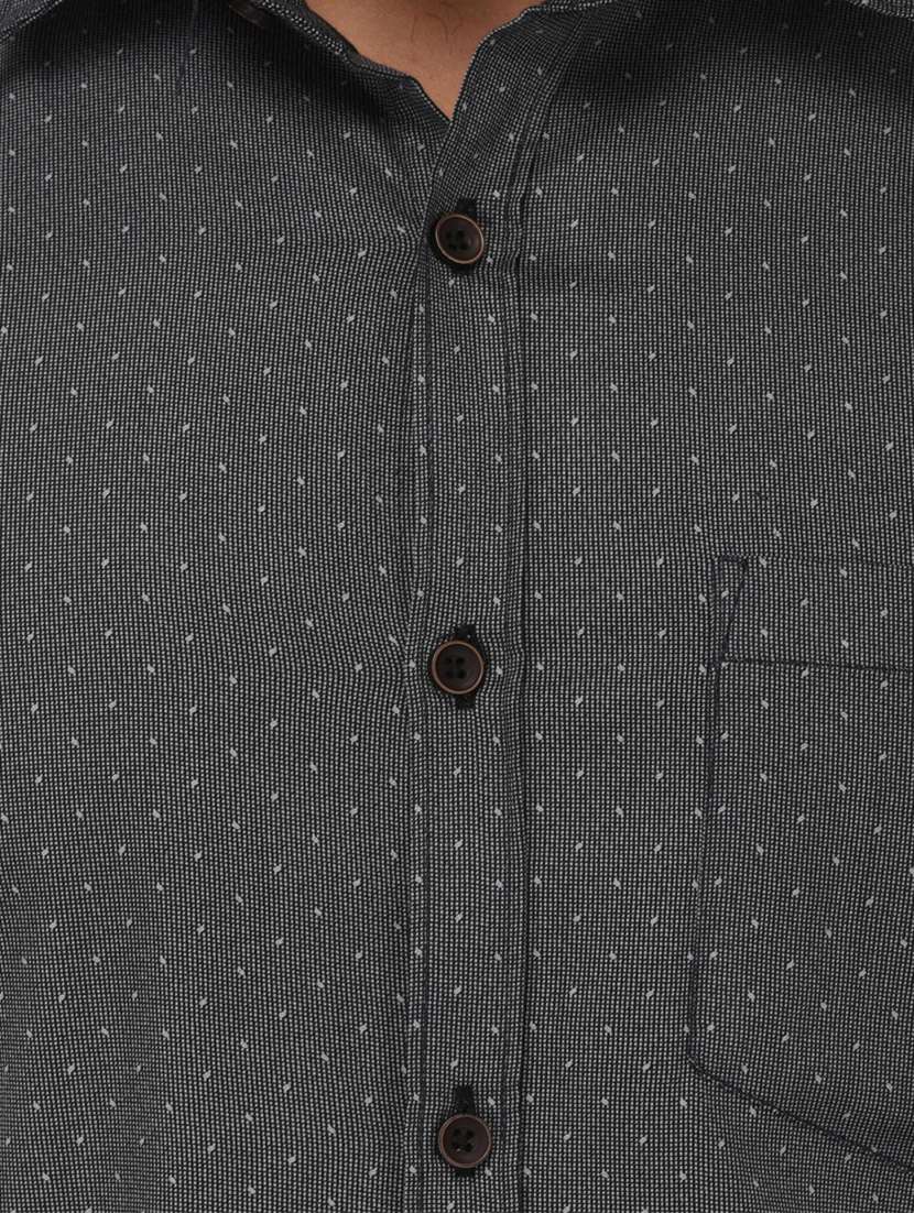 black cotton casual shirt - 14808782 - Standard Image - 3