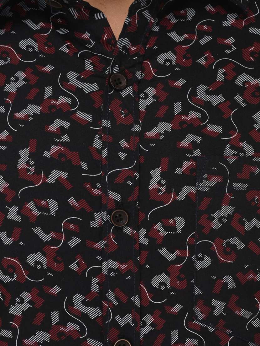 red cotton casual shirt - 14808786 -  Standard Image - 3