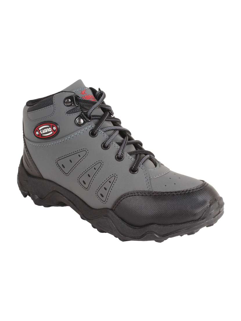 grey leatherette trekking shoe
